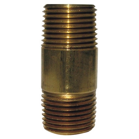 Homeplus+ ATC 1/4 in. MPT X 1/4 in. D MPT Yellow Brass Nipple 2 in. L 6JC126300201021